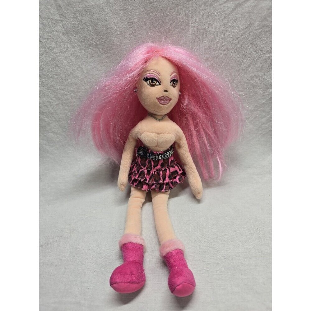 Ty Girlz Sizzlin' Sue Plush Doll 13" Tall Pink Hair- Not Complete